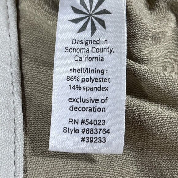 Athleta Womens Khaki A-Line Skirt Size 4 Cotton Blend Mid-Rise - Picture 8 of 11